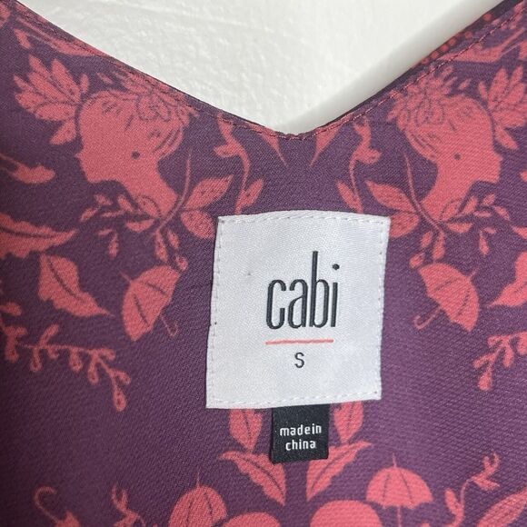 Cabi Cameo Print Sleeveless Blouse Tank Top Womens Small 3258 Fairy Grunge - Picture 3 of 8